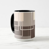 幾何学模様 – チョコレートクリーム マグカップ (正面左)