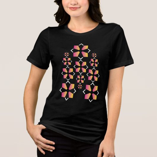 幾何学模様 トライブレンドTシャツ (正面)