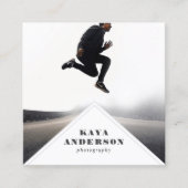 幾何学模様 | トレンディーモダンミニマル撮影 スクエア名刺 (正面)