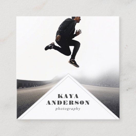 幾何学模様 | トレンディーモダンミニマル撮影 スクエア名刺 (正面)