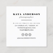 幾何学模様 | トレンディーモダンミニマル撮影 スクエア名刺 (裏面)