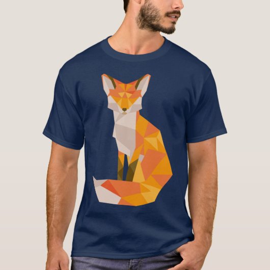 幾何学模様 フォ retro tシャツ (正面)
