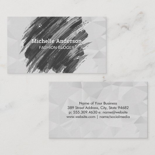 幾何学模様 |ブラッ絵を描シュ 名刺 (正面/裏面)