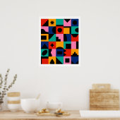 幾何学模様 ポスター (キッチン)