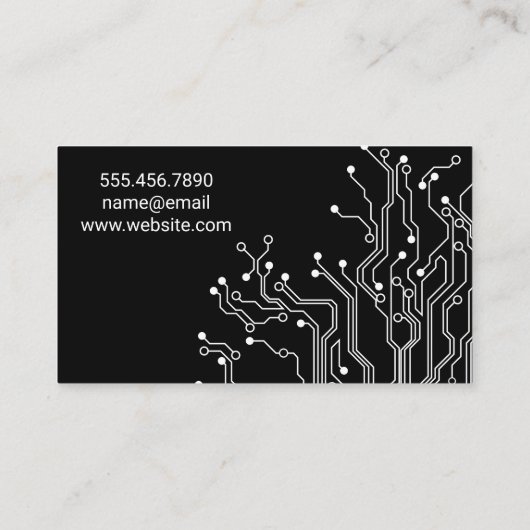 幾何学模様 |マイクロチップテクノロジー 名刺 (裏面)
