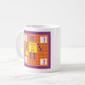 幾何学模様 – マグスクエア時代4 コーヒーマグカップ (正面左)