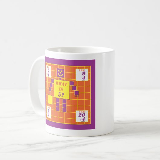 幾何学模様 – マグスクエア時代5 コーヒーマグカップ (正面左)