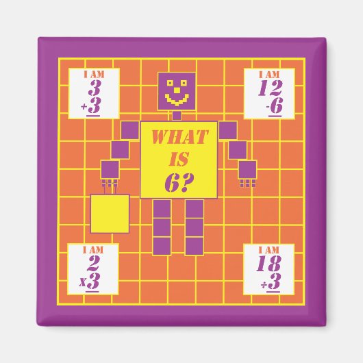 幾何学模様 – マグネット – 角型エイジ6 (正面)