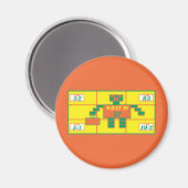 幾何学模様 – マグネット – 長方形 – エイジ5 (正面/裏面)