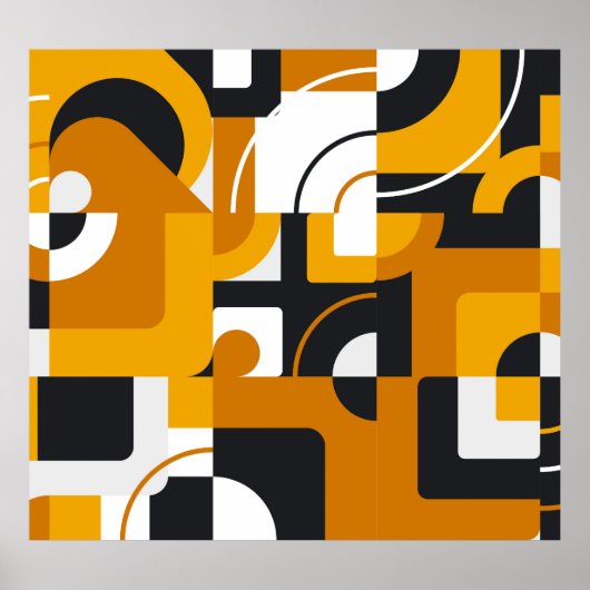 幾何学模様：モダンヴィンテージスタイル ポスター (正面)