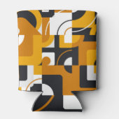 幾何学模様：モダンヴィンテージスタイル 缶クーラー (裏面)