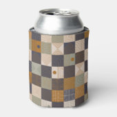 幾何学模様：モダンヴィンテージ背景 缶クーラー (缶正面)