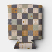 幾何学模様：モダンヴィンテージ背景 缶クーラー (裏面)