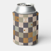幾何学模様：モダンヴィンテージ背景 缶クーラー (缶裏面)