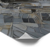 幾何学模様:モダン抽象芸術女性のポートレート ポスター (角)