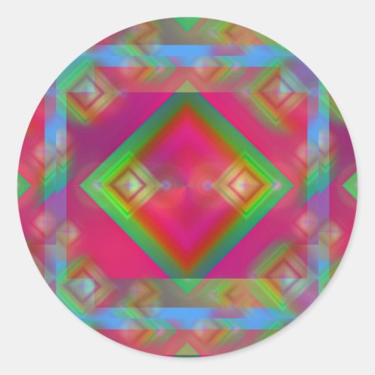 幾何学模様 ラウンドシール (正面)