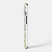 幾何学模様 ローズゴールド ハート柄 iPhone 15ケース (左側面)