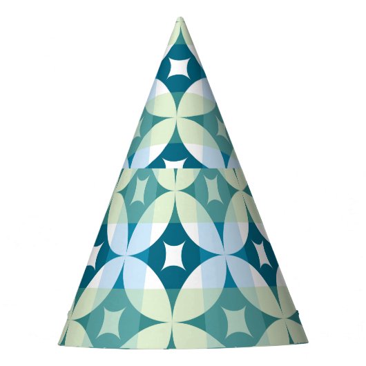 幾何学模様、ヴィンテージ抽象芸術壁紙。 パーティーハット (正面)