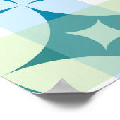 幾何学模様、ヴィンテージ抽象芸術壁紙。 ポスター (角)