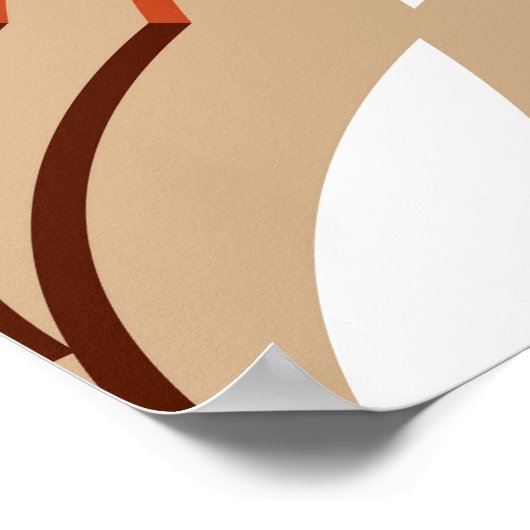 幾何学模様:ヴィンテージ芸術的デザイン ポスター (角)