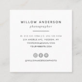 幾何学模様 |三角形モダンオーバーレイ写真 スクエア名刺 (裏面)