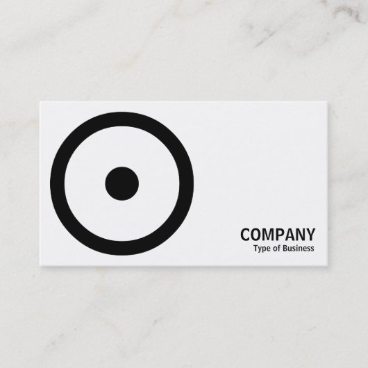 幾何学模様 – 中央スポテッドサークルブラック 名刺 (正面)