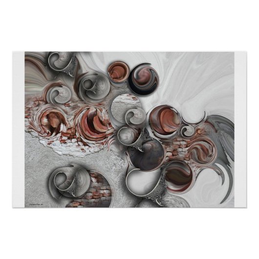 「幾何学模様」、光沢のあるポスター ポスター (正面)