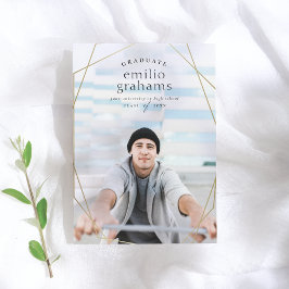 幾何学模様 |写真の卒業発表 招待状