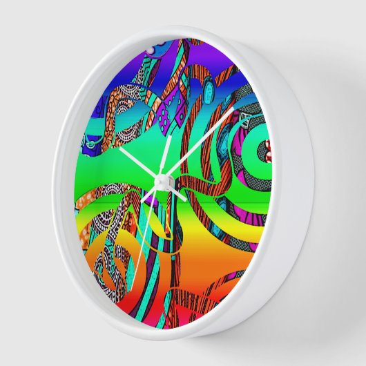 幾何学模様 壁時計 (傾斜)