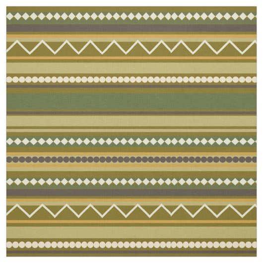 幾何学模様(山形とストライプ緑) ファブリック (見本)