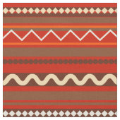 幾何学模様(山形とストライプ赤) ファブリック (クローズアップ)