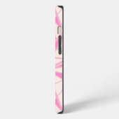 幾何学模様 抽象的 カラフル ピンク iPhoneケース (左側面)