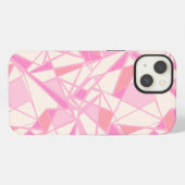 幾何学模様 抽象的 カラフル ピンク iPhoneケース (裏面横)
