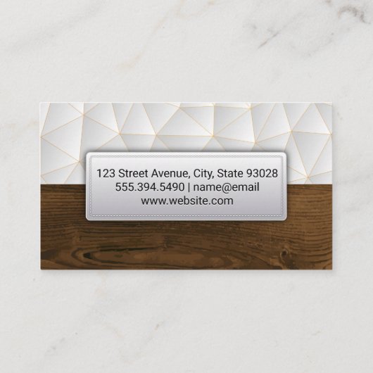 幾何学模様 |木目 名刺 (裏面)