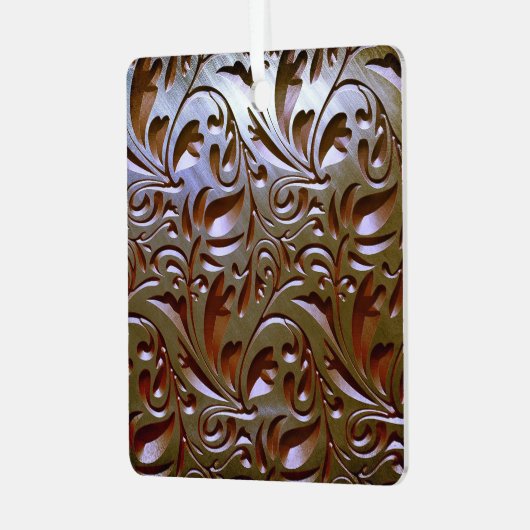 幾何学模様:正方形メタルオーナメント メタルオーナメント (正面左)