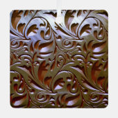 幾何学模様:正方形メタルオーナメント メタルオーナメント (正面)