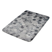 幾何学模様（灰色、白、黒） バスマット (アングル)