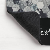 幾何学模様（灰色、白、黒） マウスパッド (コーナー)