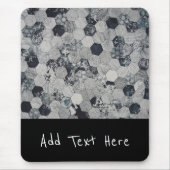 幾何学模様（灰色、白、黒） マウスパッド (正面)