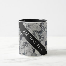 幾何学模様（灰色、白、黒） マグカップ