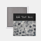 幾何学模様（灰色、白、黒） マグネット (正面/裏面)