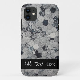 幾何学模様（灰色、白、黒） iPhone 11 ケース