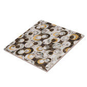 幾何学模様 – 白い大理石のテクスチャと金ゴールド タイル (側面)