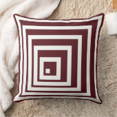 幾何学模様（白と赤） クッション (ブランケット)