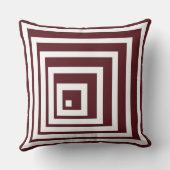 幾何学模様（白と赤） クッション (裏面)