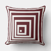 幾何学模様（白と赤） クッション (正面)