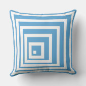 幾何学模様（白と青） クッション (裏面)