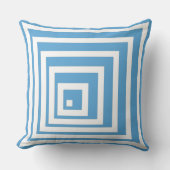 幾何学模様（白と青） クッション (正面)