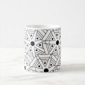 幾何学模様(白黒) コーヒーマグカップ (中央)