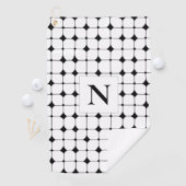 幾何学模様（白黒） ゴルフタオル